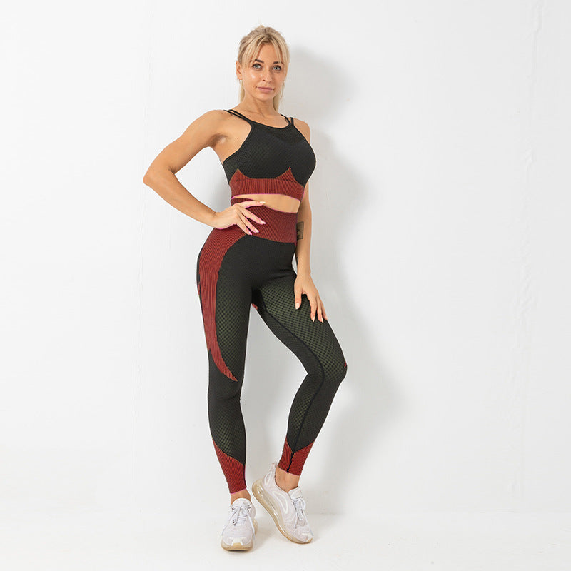 Women's Seamless Long Sleeve Crop Top and High Waist Leggings Gym Set - Impact Core Fitness