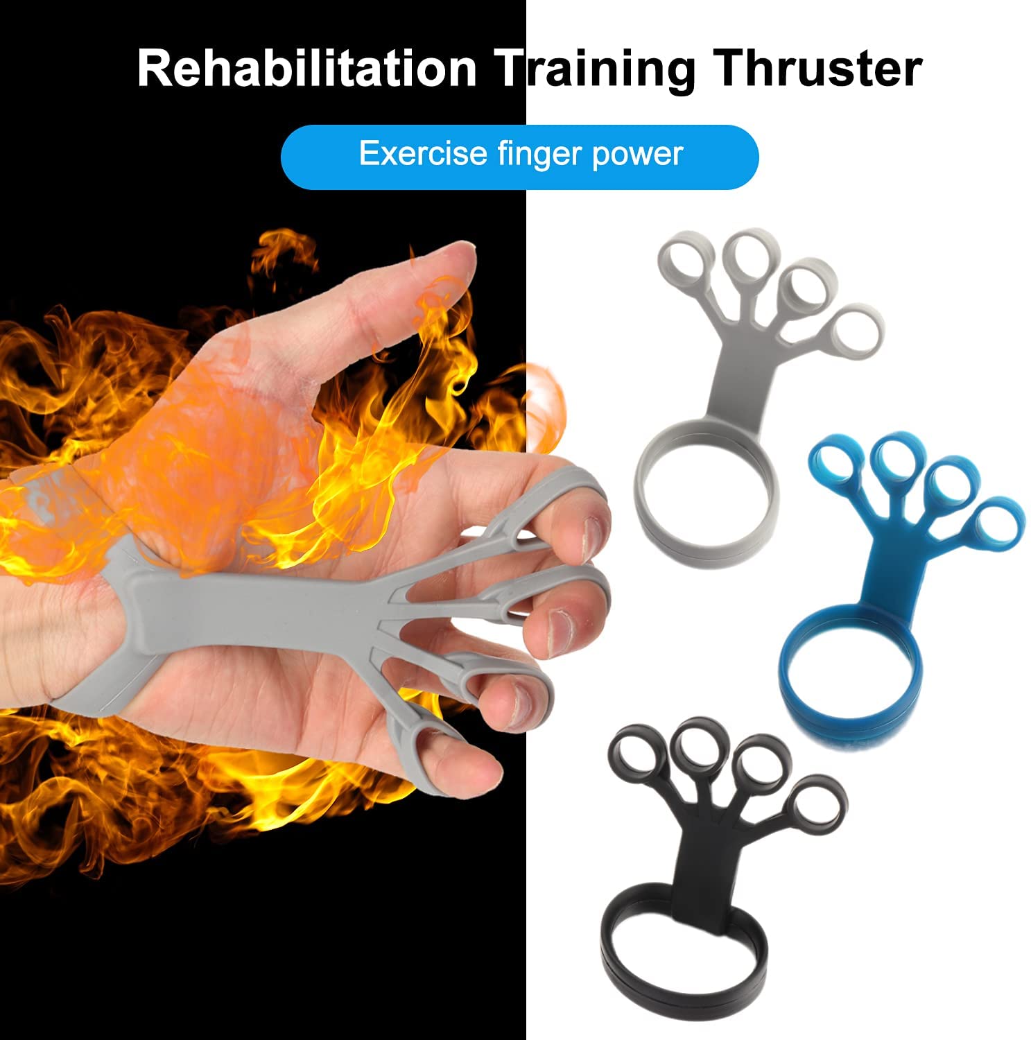 Silicone Finger Stretcher Hand Grip Strength Trainer Arthritis Grip Device - Impact Core Fitness