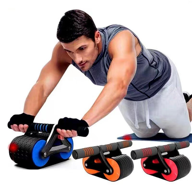 Automatic Rebound Abdominal Wheel Roller Double Wheel Core Workout Trainer for Home Gym Stability - Impact Core Fitness