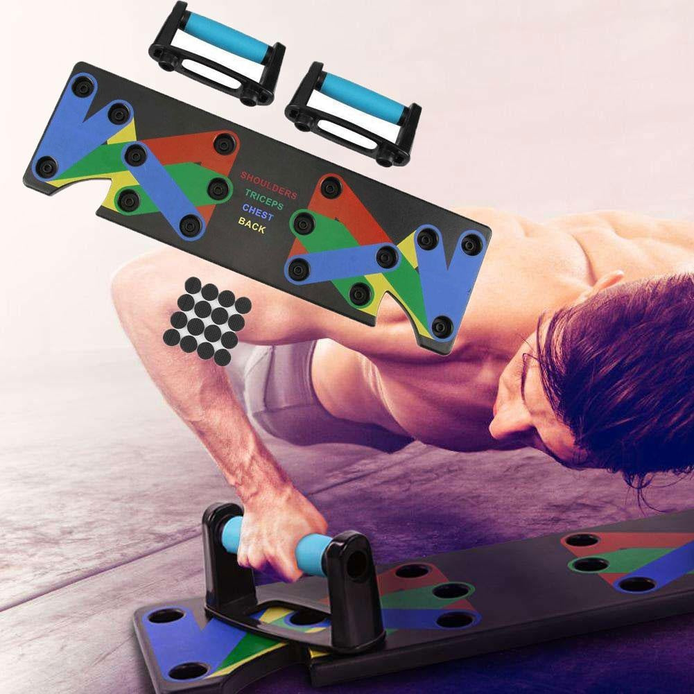 Multi Functional Push Up Board System Foldable Chest Press Trainer Pro Home Gym Strength Bracket - Impact Core Fitness