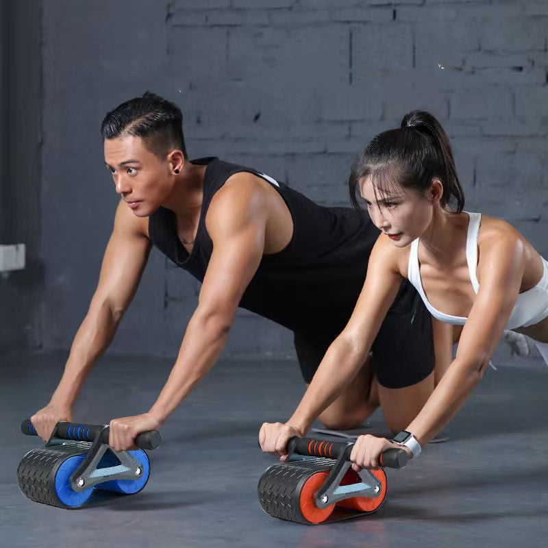 Automatic Rebound Abdominal Wheel Roller Double Wheel Core Workout Trainer for Home Gym Stability - Impact Core Fitness