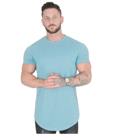 Muscle Fitness T-shirt Summer Men's Athleisure Workout short sleeve T-shirt High Quality cotton Men T-shirt Gym Sport Shirt Tops - Impact Core Fitness