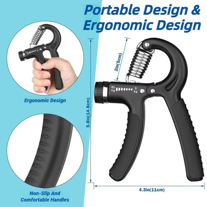 Adjustable Hand Grip Strengthener (5-60KG) Forearm Exerciser & Gripper - Impact Core Fitness