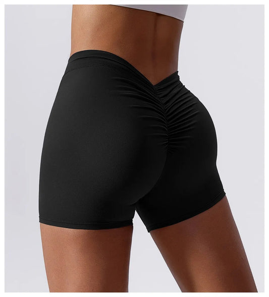 High Waist Scrunch Butt Gym Shorts for Women Solid Colors - Impact Core Fitness