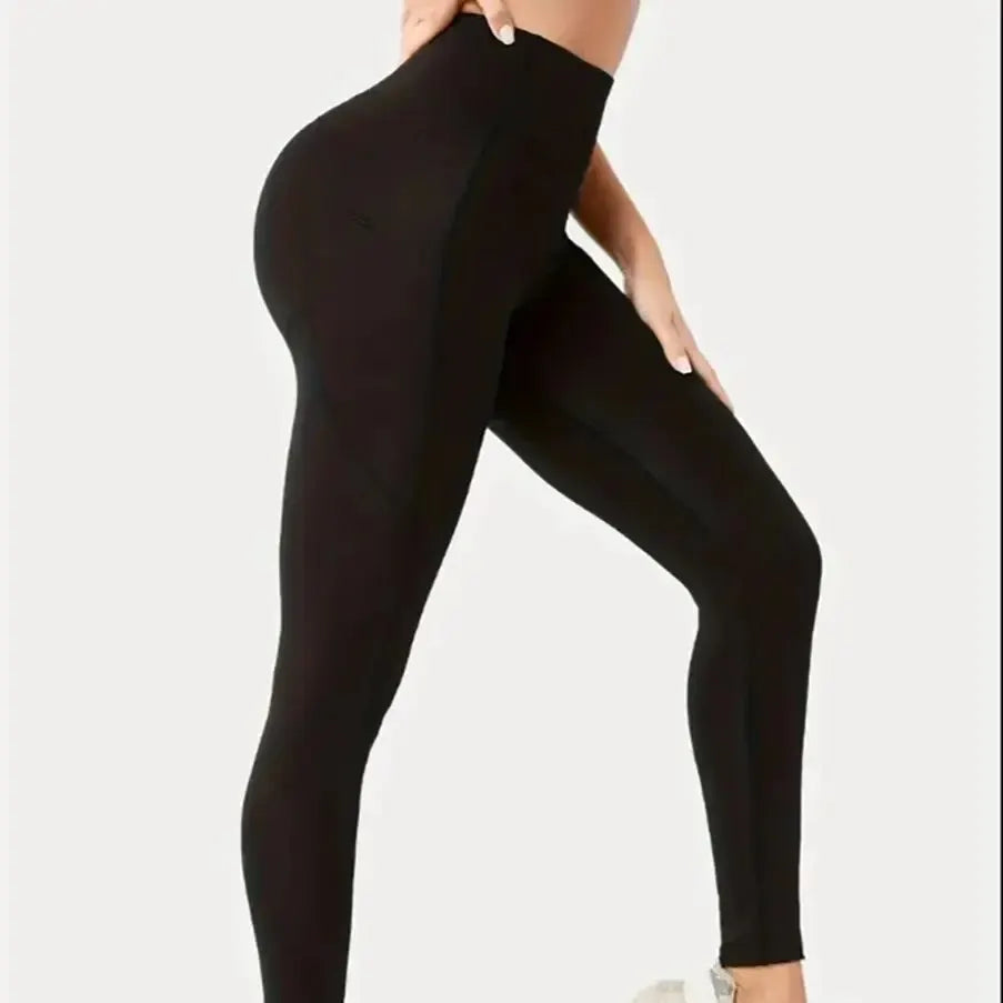 High-Waist Tummy Control Pocket Yoga Pants Booty Lifting Seamless Gym Leggings Squat-Proof Workout Tights - Impact Core Fitness