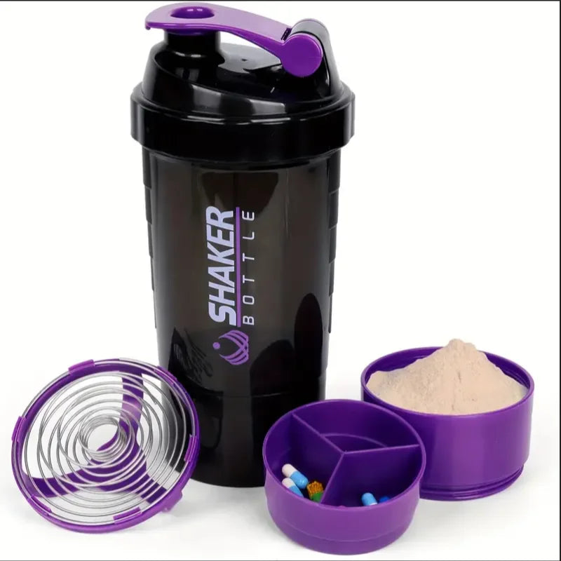 Protein Shaker Bottle with 2-Layer Storage Leakproof Gym Shaker for Protein Powder - Impact Core Fitness