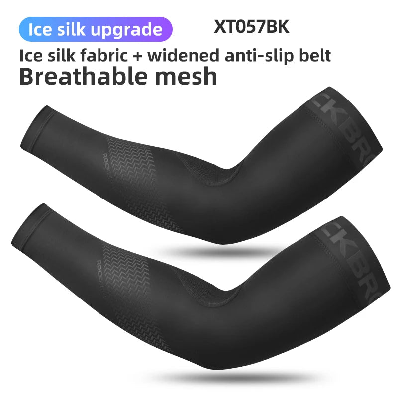 ROCKBROS Cooling Arm Sleeves Ice Fabric UV Protection for Cycling & Running - Impact Core Fitness