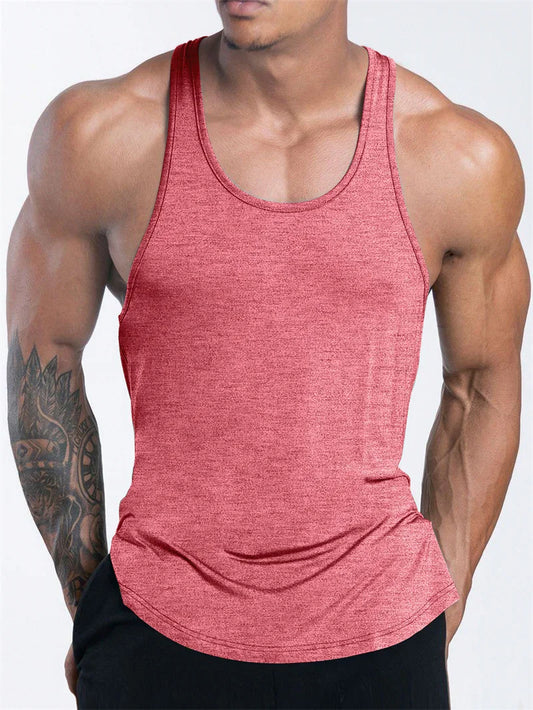 Men's Sports Fitness Tank Top Summer GYM Training  Undershirt Running Basketball Quick Drying Breathable loose Tank Top men tops - Impact Core Fitness