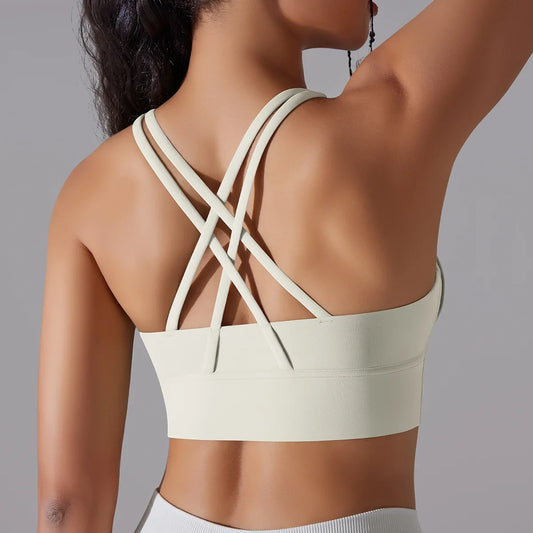 Women's Criss-Cross Back Sports Bra for Yoga, Training, and Gym Workouts - Impact Core Fitness
