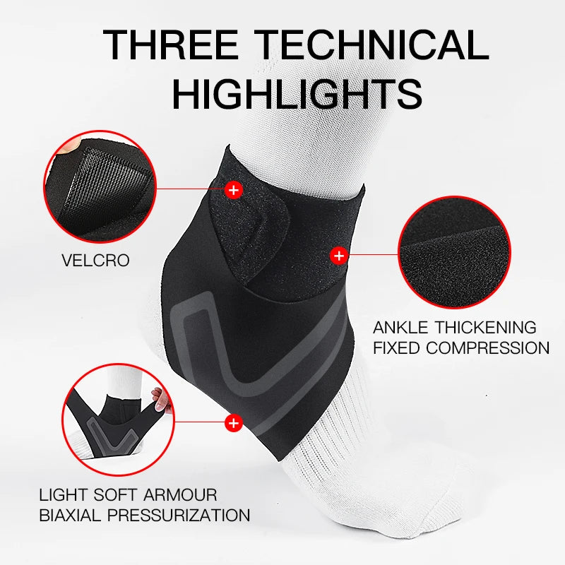 Adjustable Ankle Support Brace Anti-Sprain Pressure Sleeve for Sports - Impact Core Fitness