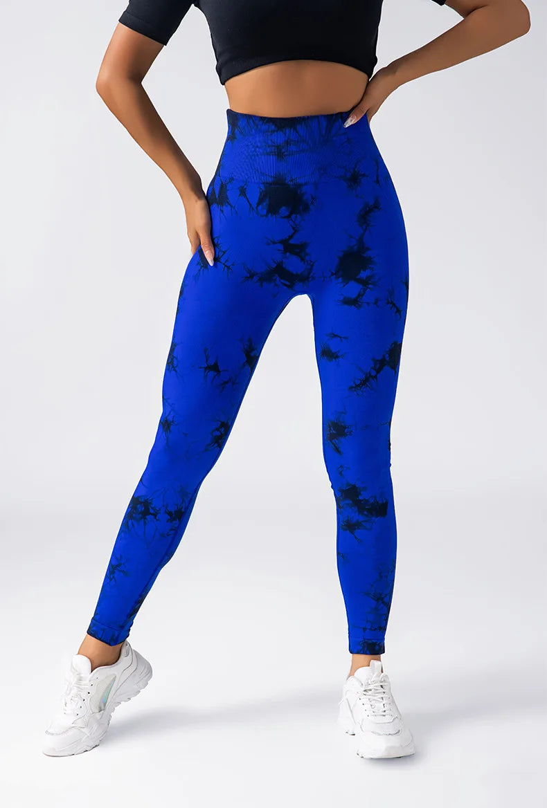 High-Rise Compression Yoga Pants Push Up Seamless Gym Leggings Breathable Tummy Control Running Tights - Impact Core Fitness