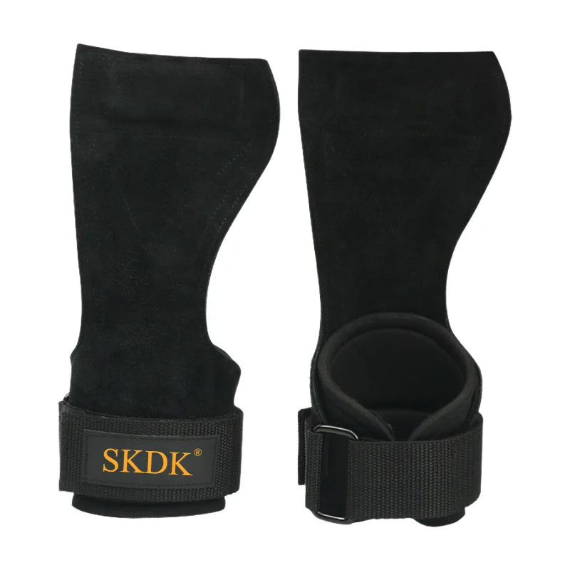 Cowhide Weight Lifting Grip Pads Non-Slip Gym Gloves with Wrist Support - Impact Core Fitness