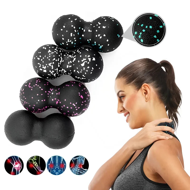 High-Density Peanut Massage Ball Deep Tissue Myofascial Release for Back & Spine - Impact Core Fitness