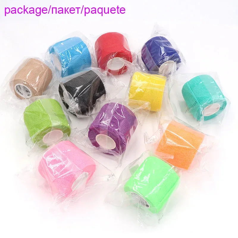 10 Rolls Self-Adhesive Athletic Wrap Elastic Bandage Sports Tape - Impact Core Fitness
