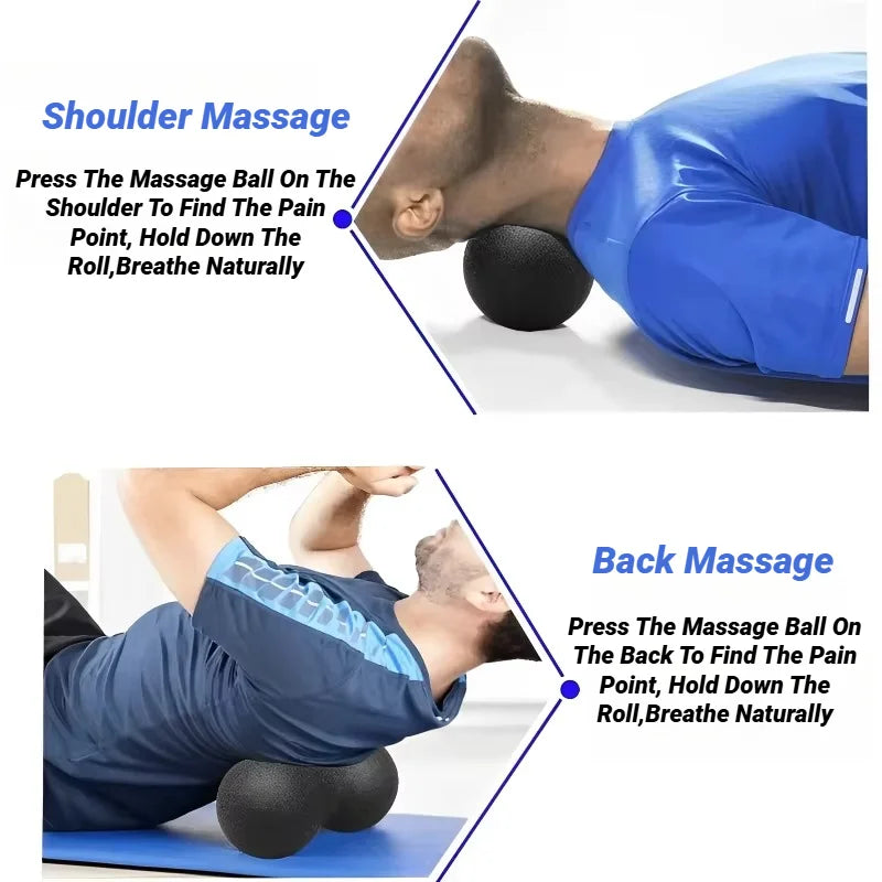 High-Density Peanut Massage Ball Deep Tissue Myofascial Release for Back & Spine - Impact Core Fitness