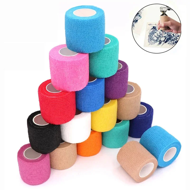 10 Rolls Self-Adhesive Athletic Wrap Elastic Bandage Sports Tape - Impact Core Fitness
