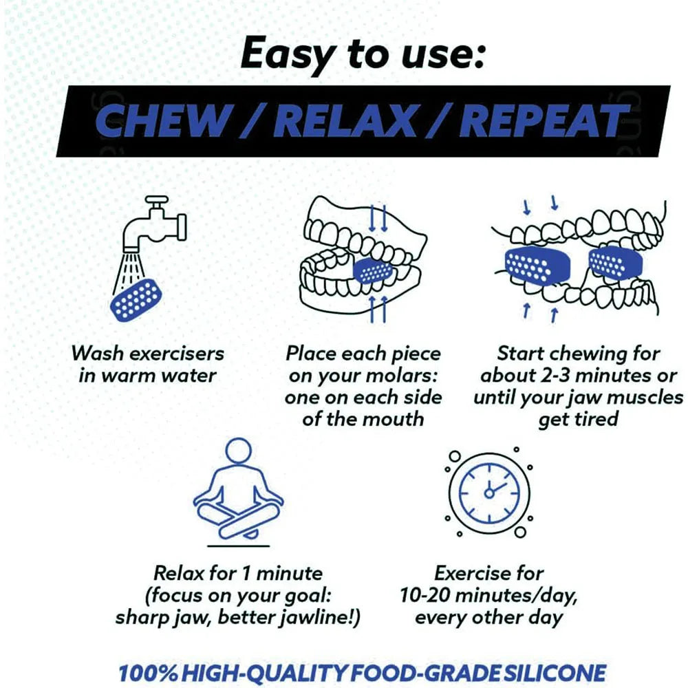 Jawline Exerciser & Face Slimmer Ball Jaw Trainer for Men & Women - Impact Core Fitness