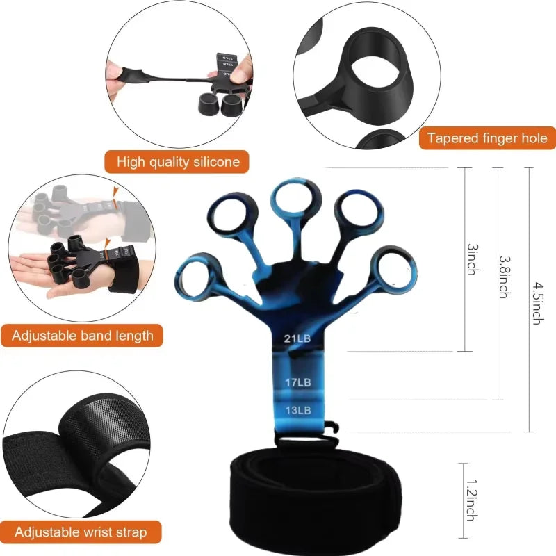 Adjustable Finger Exerciser & Hand Strengthener Grip Strength Trainer - Impact Core Fitness