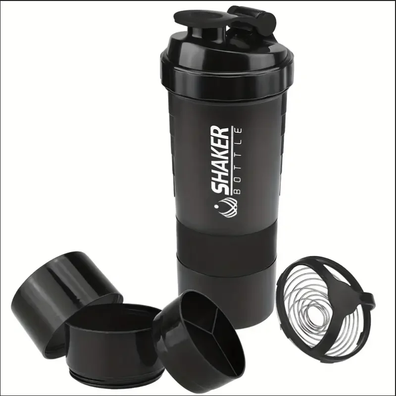 Protein Shaker Bottle with 2-Layer Storage Leakproof Gym Shaker for Protein Powder - Impact Core Fitness