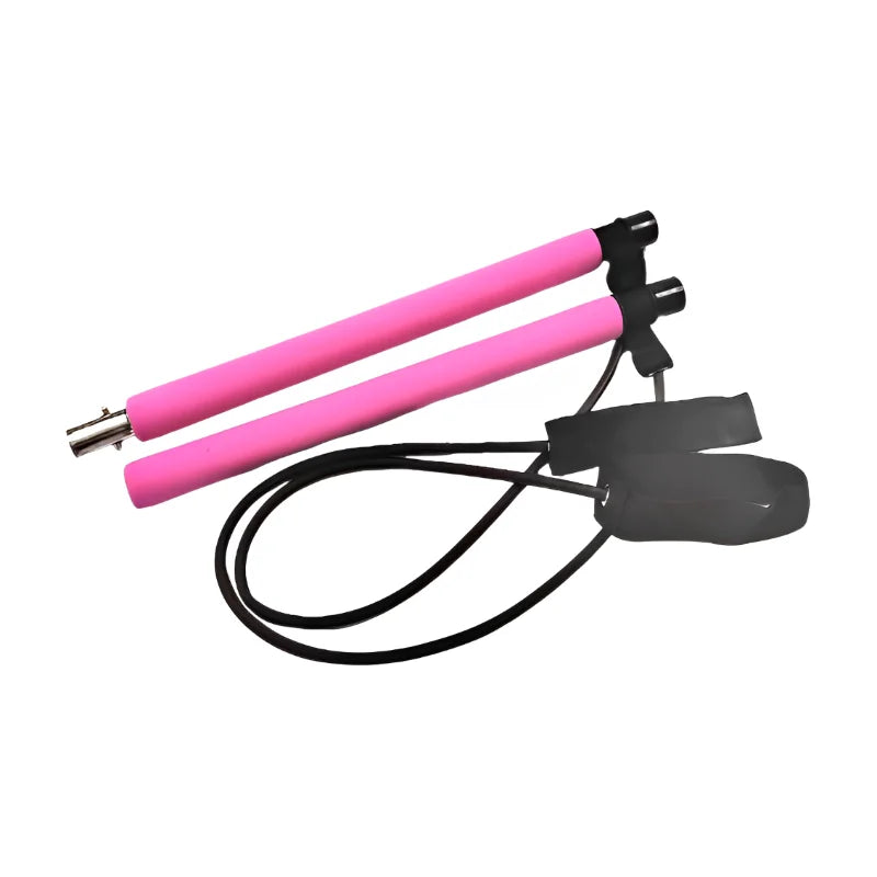 Portable Pilates Bar Stick with Resistance Bands Full Body Home Gym Equipment - Impact Core Fitness