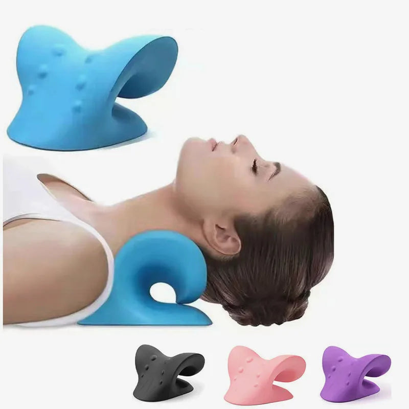 Cervical Neck Stretcher & Shoulder Relaxer Chiropractic Pillow for Pain Relief - Impact Core Fitness