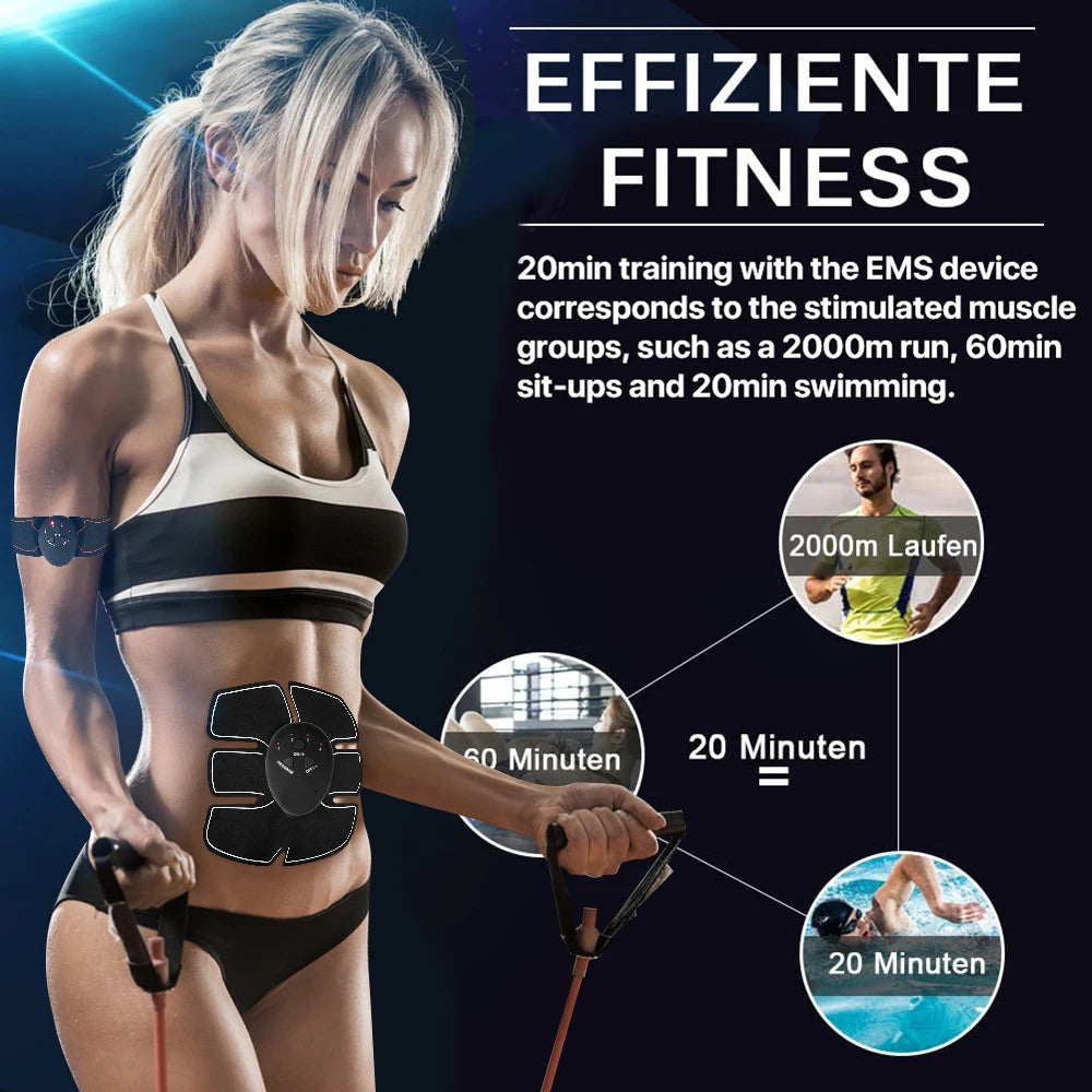 Wireless EMS Muscle Stimulator Abs & Hip Trainer for Home Workout Toning - Impact Core Fitness