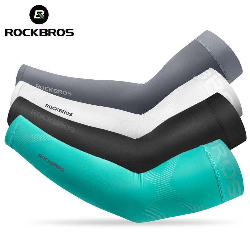 ROCKBROS Cooling Arm Sleeves Ice Fabric UV Protection for Cycling & Running - Impact Core Fitness