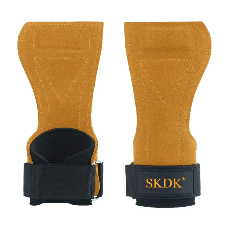 Cowhide Weight Lifting Grip Pads Non-Slip Gym Gloves with Wrist Support - Impact Core Fitness