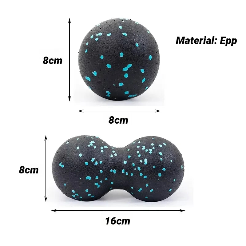 High-Density Peanut Massage Ball Deep Tissue Myofascial Release for Back & Spine - Impact Core Fitness