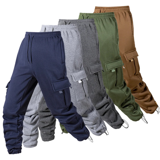 Men's Joggers Pants Loose Drawstring Long Pants Men Multi-pocket Sweatpants Casual Cargo Trousers For Men Fitness - Impact Core Fitness