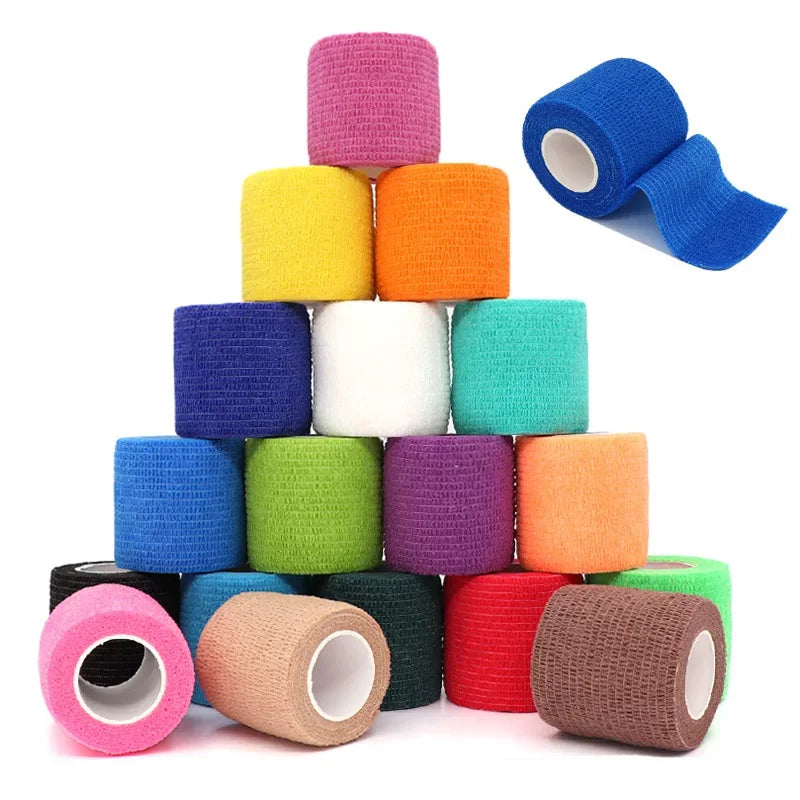 10 Rolls Self-Adhesive Athletic Wrap Elastic Bandage Sports Tape - Impact Core Fitness