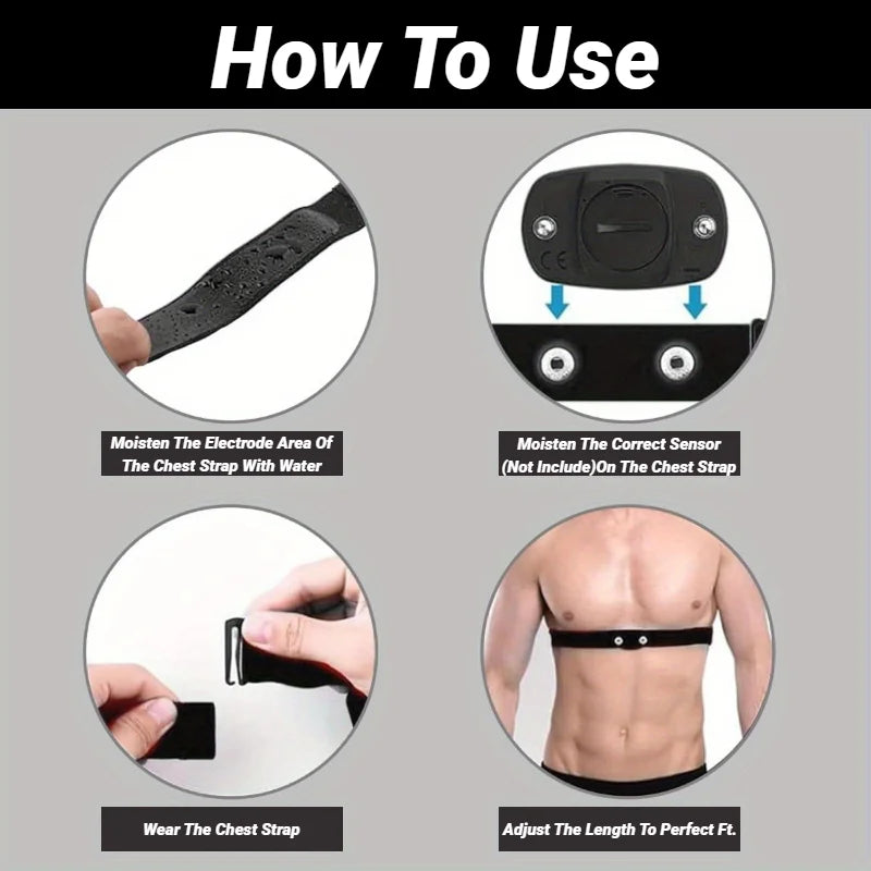 Universal Heart Rate Monitor Replacement Strap For Polar, Wahoo, Garmin Sensors - Impact Core Fitness