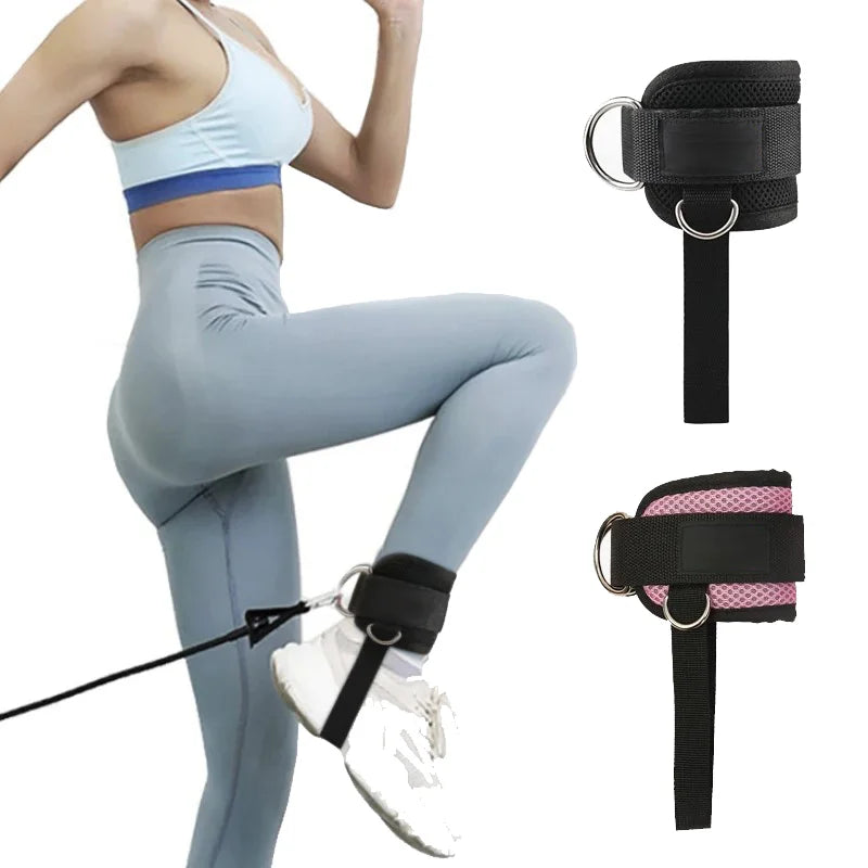Padded Ankle Straps for Cable Machines 4 D-Ring Cuffs for Glute Kickbacks - Impact Core Fitness