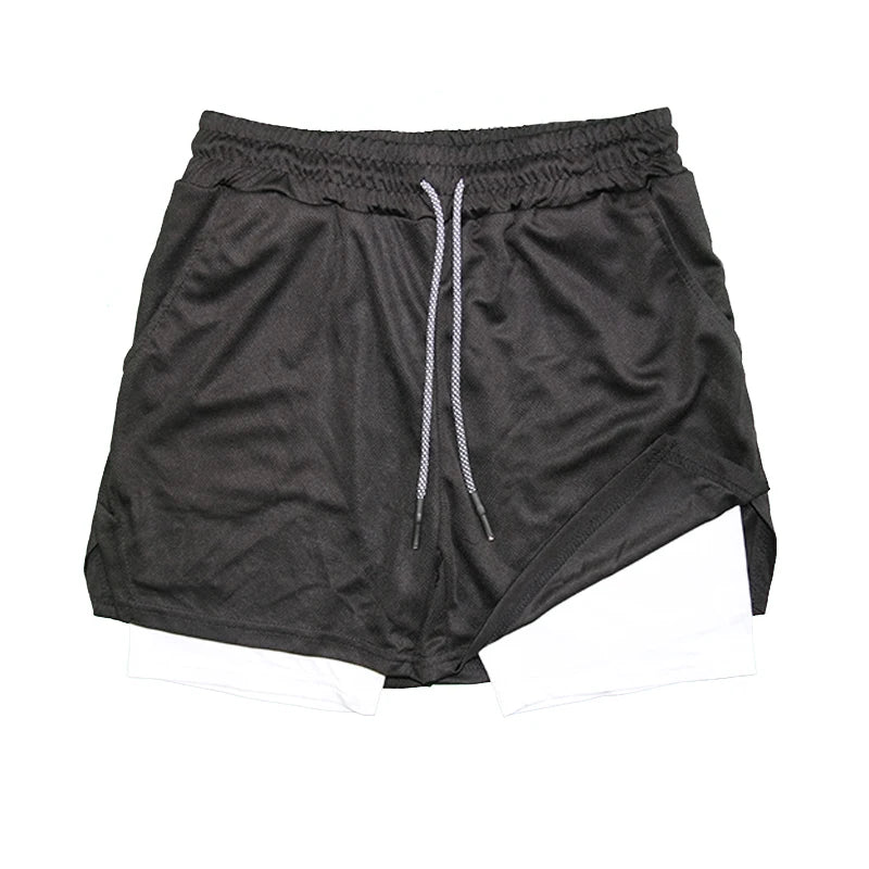 Men's 2-in-1 Running & Gym Shorts Quick-Dry with Secure Phone Pocket - Impact Core Fitness