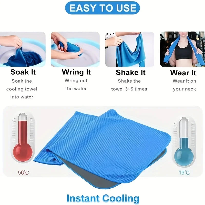 Fast-Drying Microfiber Gym Towel Portable Cooling Sports Blanket with Case Quick-Dry Fitness Towel - Impact Core Fitness