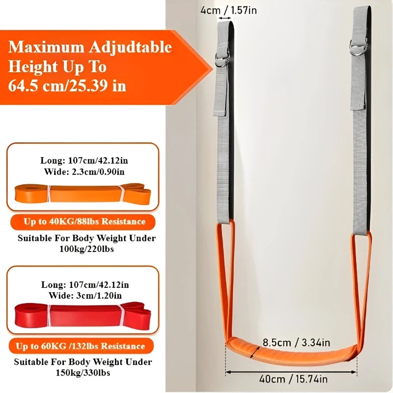 Adjustable Pull-Up Assist Bands Set Home Gym Chin-Up & Stretching Strap - Impact Core Fitness