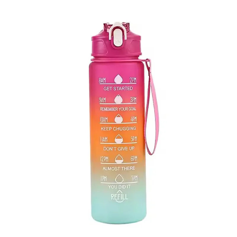 700ML Motivational Water Bottle with Straw Frosted BPA-Free Sports Cup - Impact Core Fitness