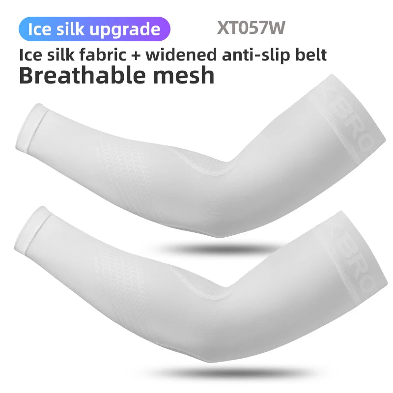 ROCKBROS Cooling Arm Sleeves Ice Fabric UV Protection for Cycling & Running - Impact Core Fitness