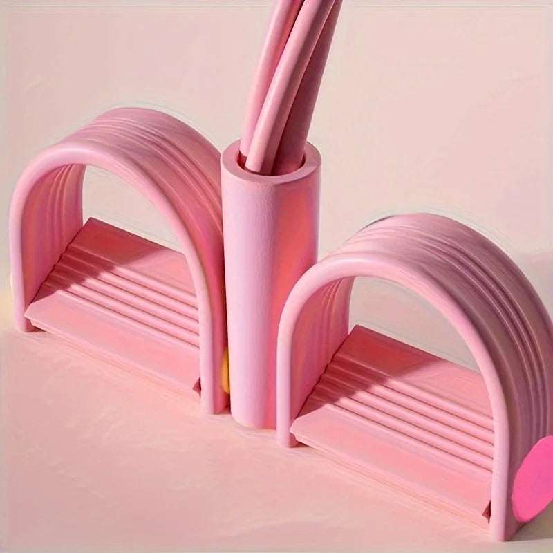 4-Tube Pedal Resistance Band Home Abdominal Exerciser & Tummy Trimmer - Impact Core Fitness