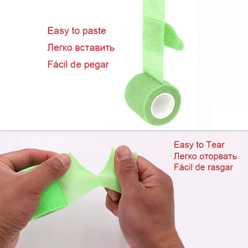 10 Rolls Self-Adhesive Athletic Wrap Elastic Bandage Sports Tape - Impact Core Fitness