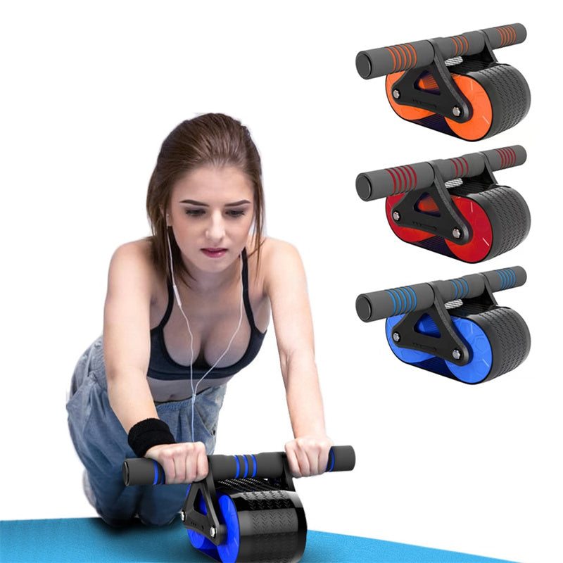 Automatic Rebound Abdominal Wheel Roller Double Wheel Core Workout Trainer for Home Gym Stability - Impact Core Fitness