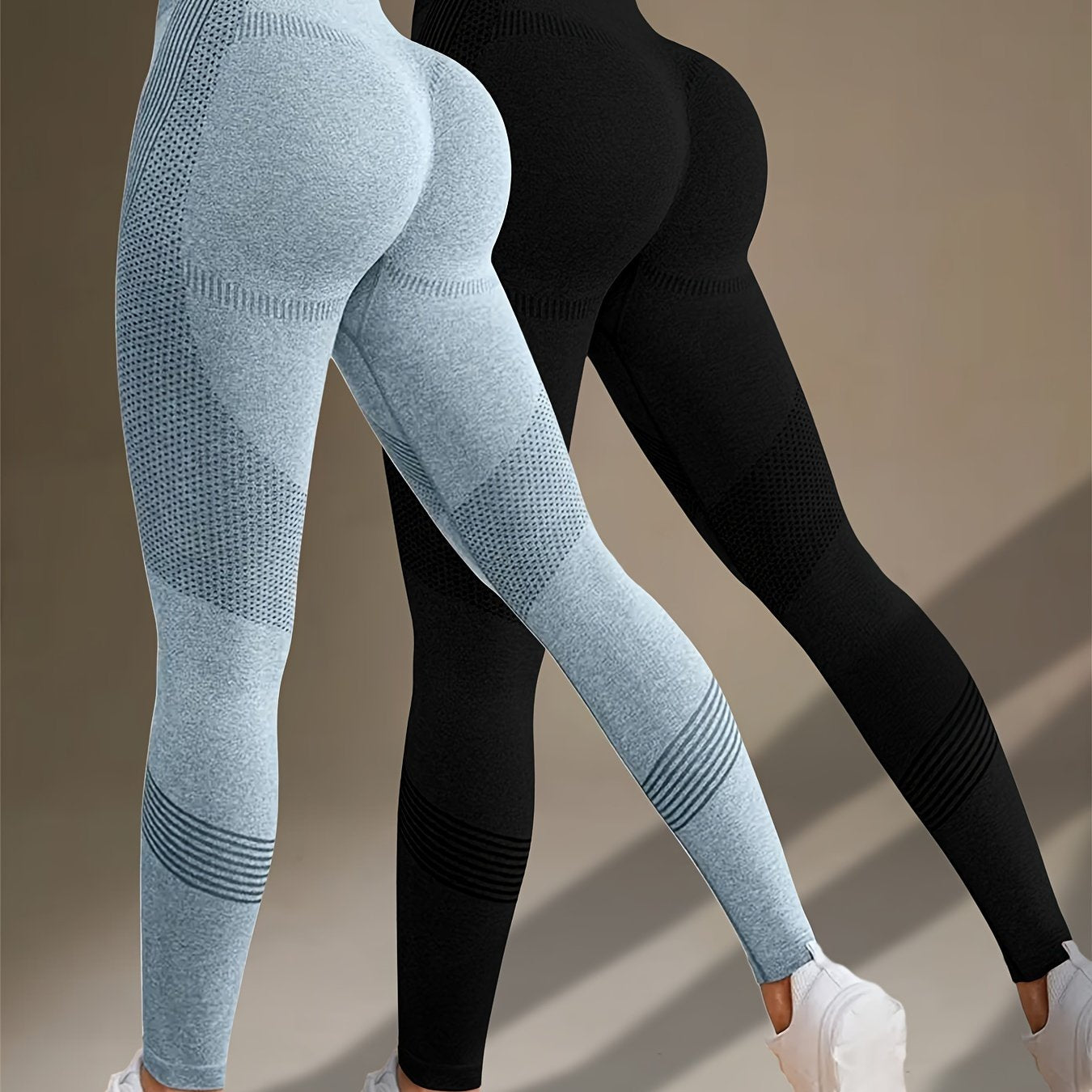 2-Pack Seamless High Waisted Leggings | Tummy Control & Butt Lifting Yoga Pants