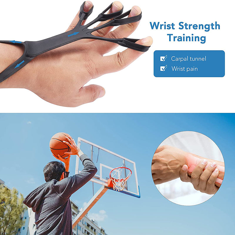 Silicone Finger Stretcher Hand Grip Strength Trainer Arthritis Grip Device - Impact Core Fitness