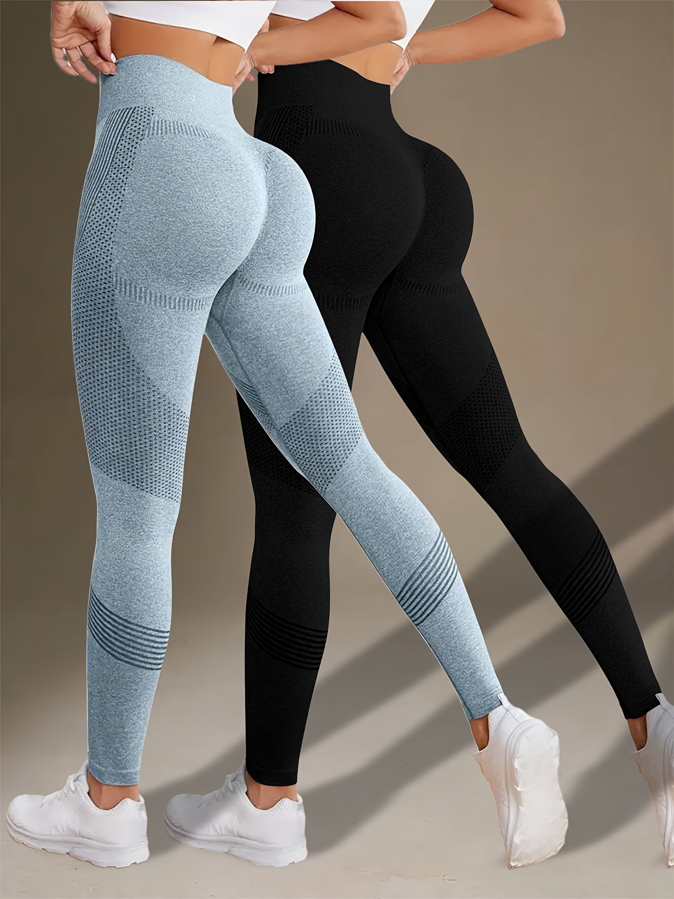 2-Pack Seamless High Waisted Leggings | Tummy Control & Butt Lifting Yoga Pants