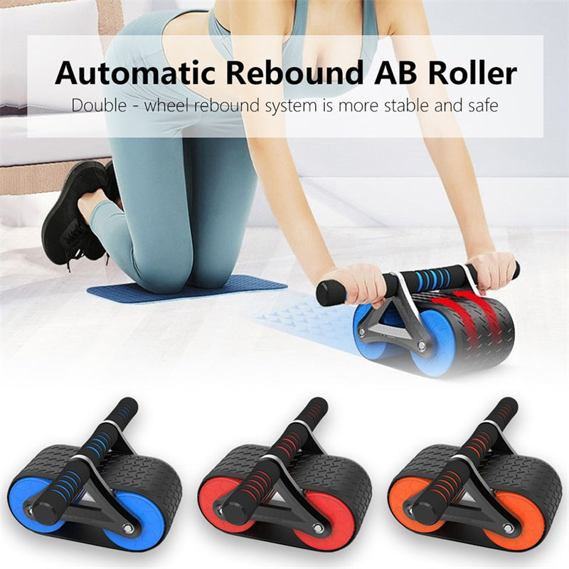 Automatic Rebound Abdominal Wheel Roller Double Wheel Core Workout Trainer for Home Gym Stability - Impact Core Fitness