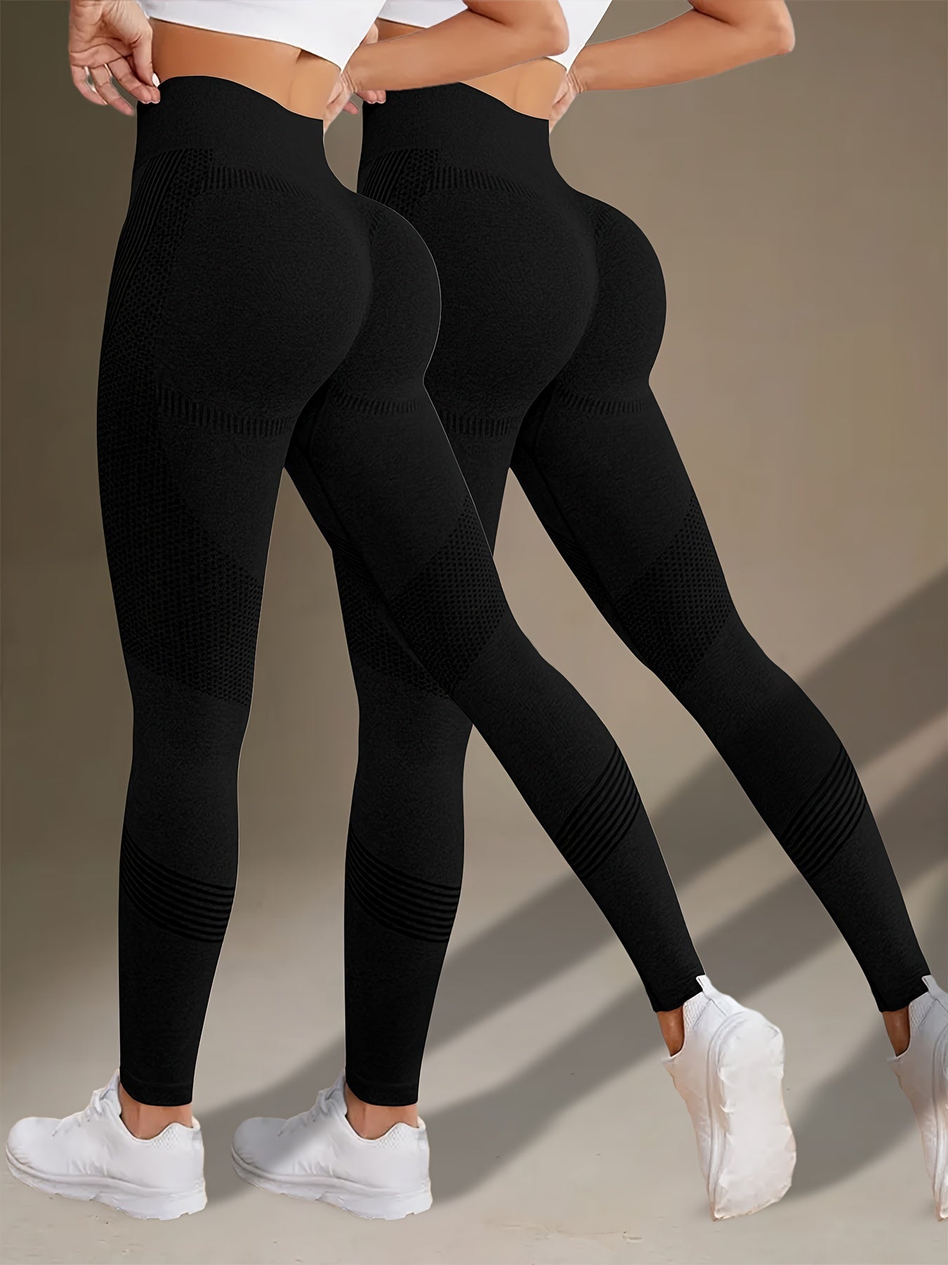 2-Pack Seamless High Waisted Leggings | Tummy Control & Butt Lifting Yoga Pants