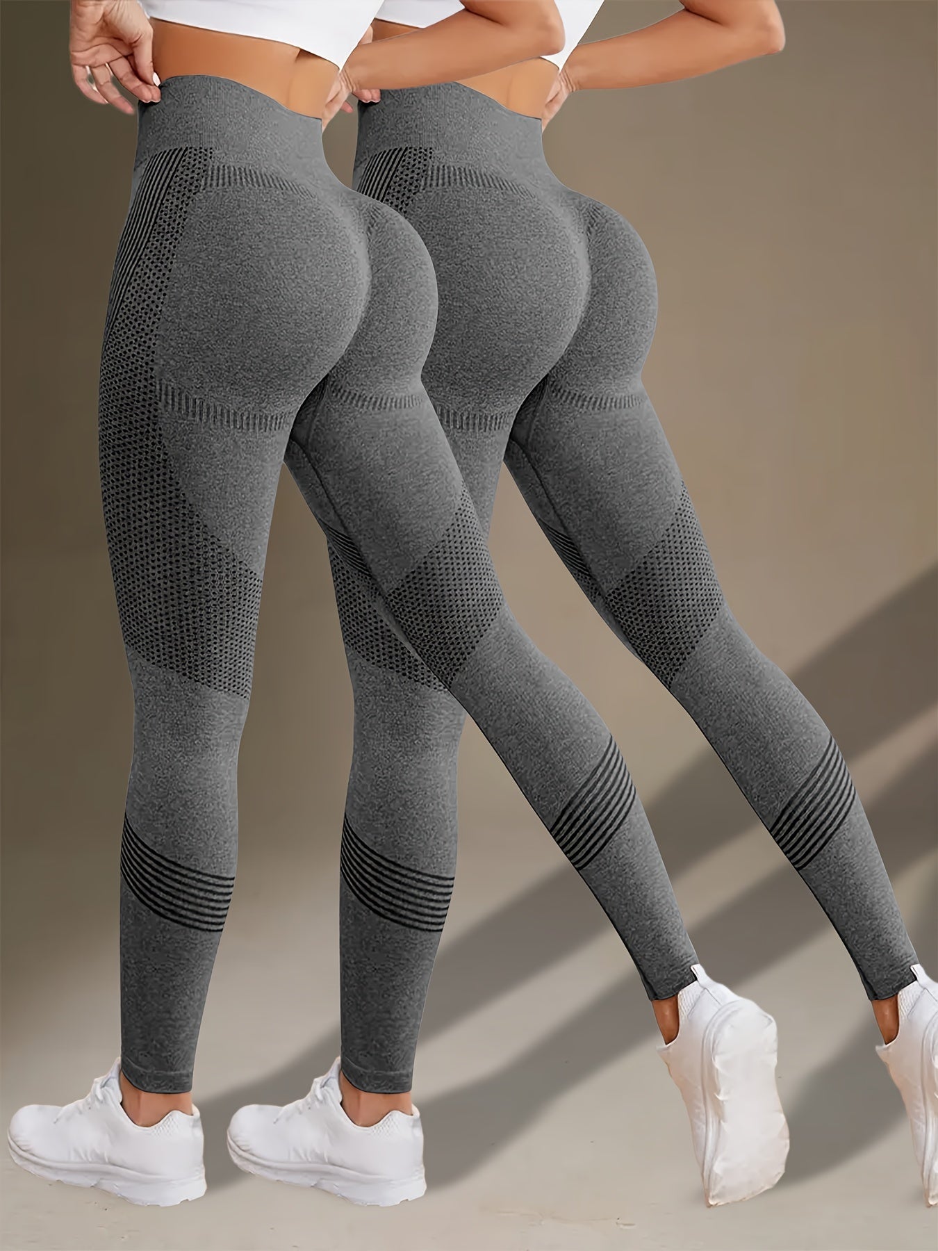 2-Pack Seamless High Waisted Leggings | Tummy Control & Butt Lifting Yoga Pants